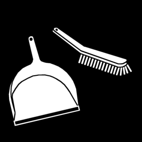 dustpan and brush